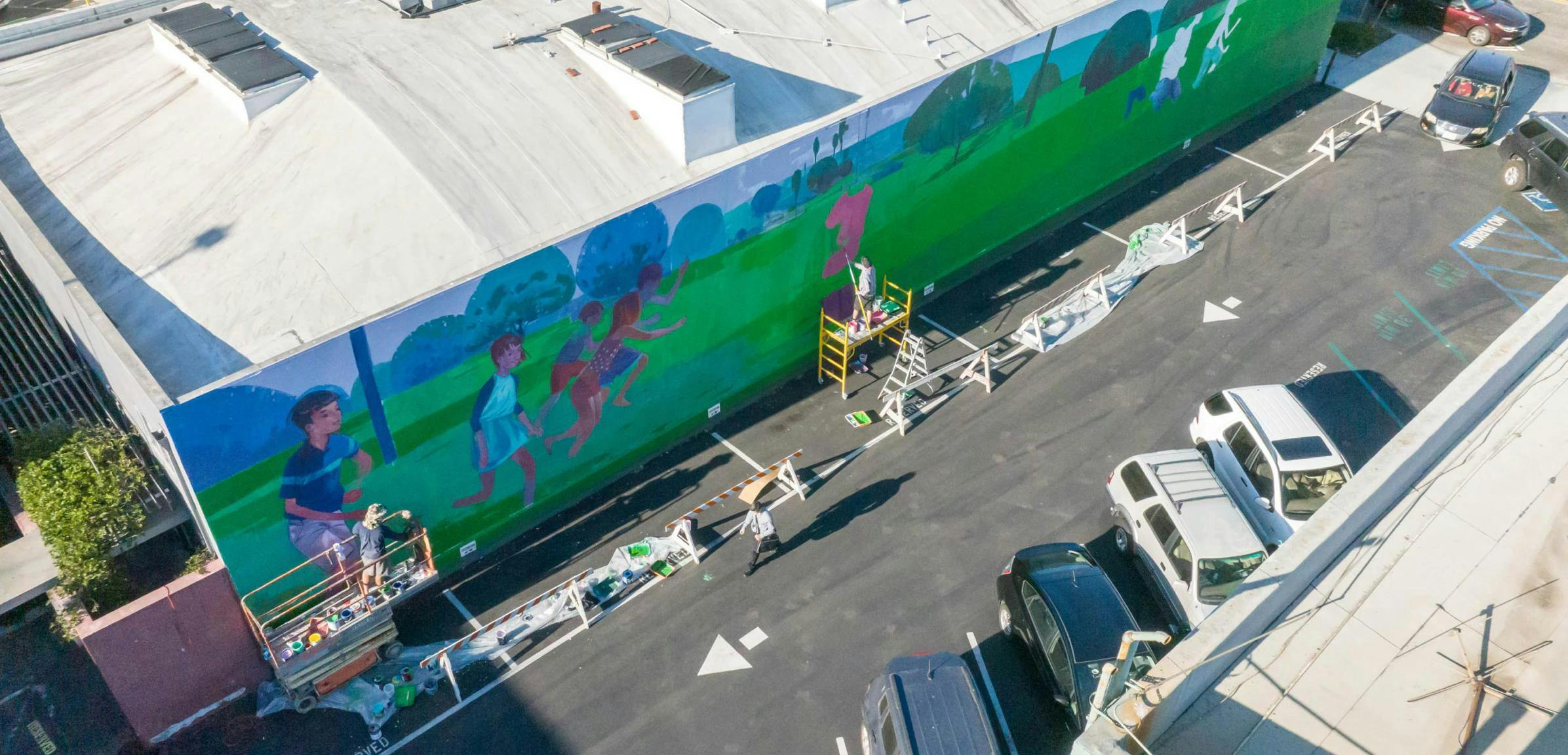 Companionship in Paint: Muralist Andrew Hem’s never-ending experiment arrives in El Segundo